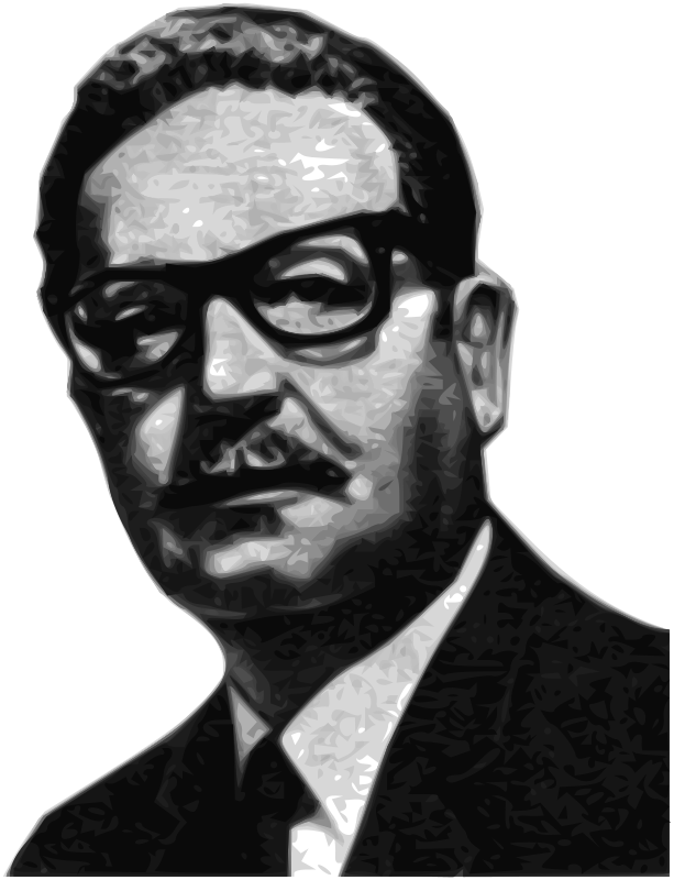 Salvador Allende Greyscale 56th President of the Senate of the Republic of Chile