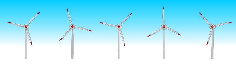 5 wind turbines