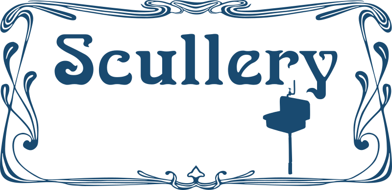 Scullery door sign