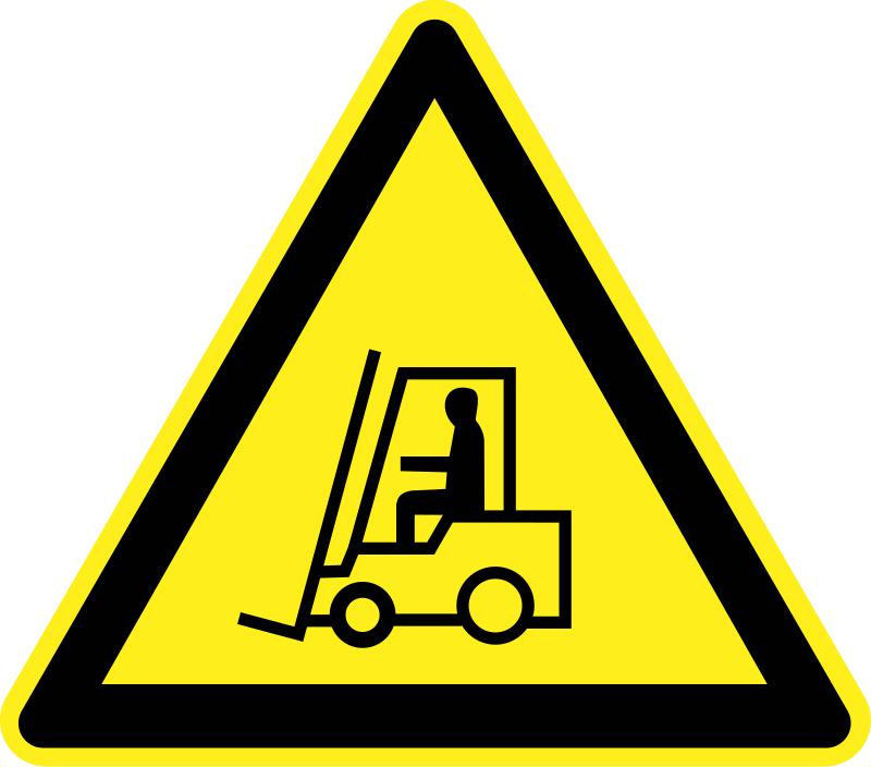 Signs Hazard Warning - lift trucks