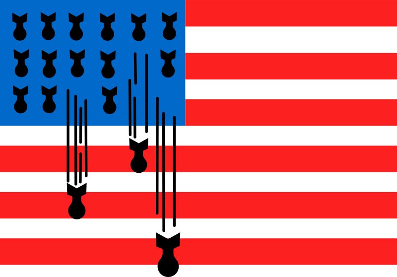 USA flag bombs