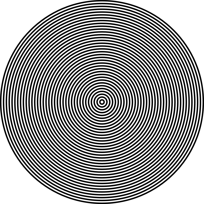 72 circle target black white