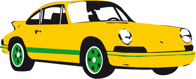 Sport car yellow