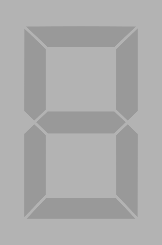 Seven segment display gray off