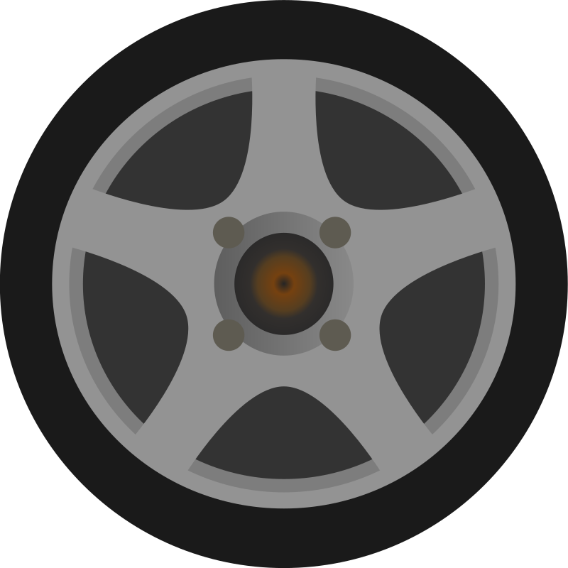 Simple Car Wheel/Tire Side View