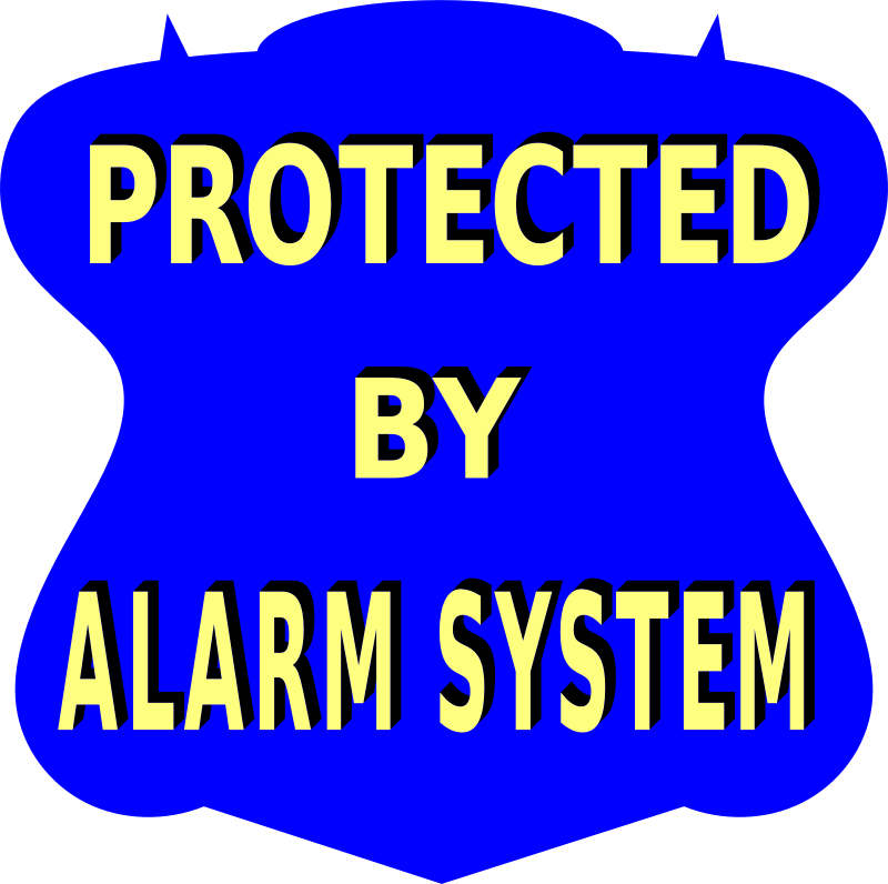 Protected by Alarm system sign 2