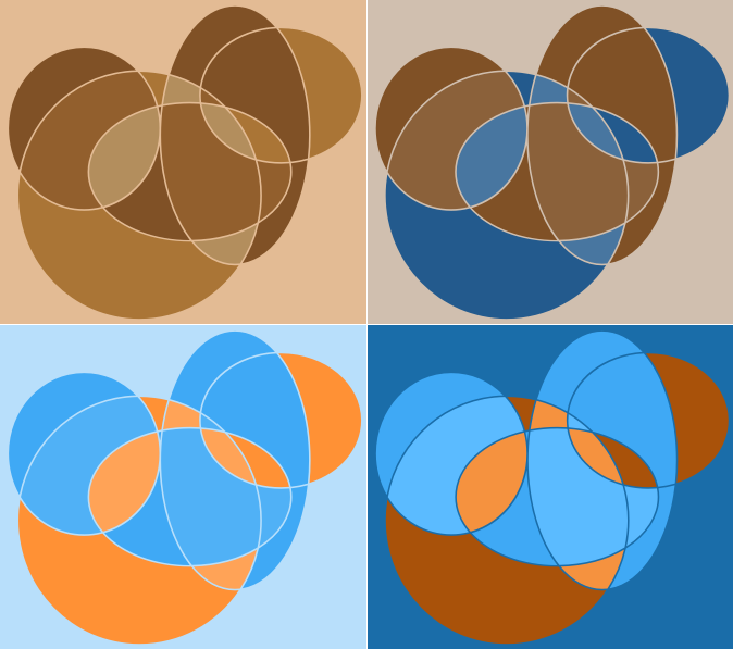 Abstract geometric circle compositions