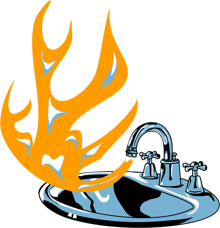 flaming sink