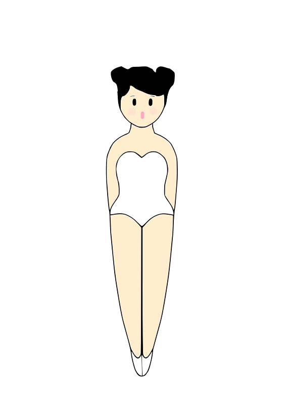 Ballerina pencil pal in bathing suit