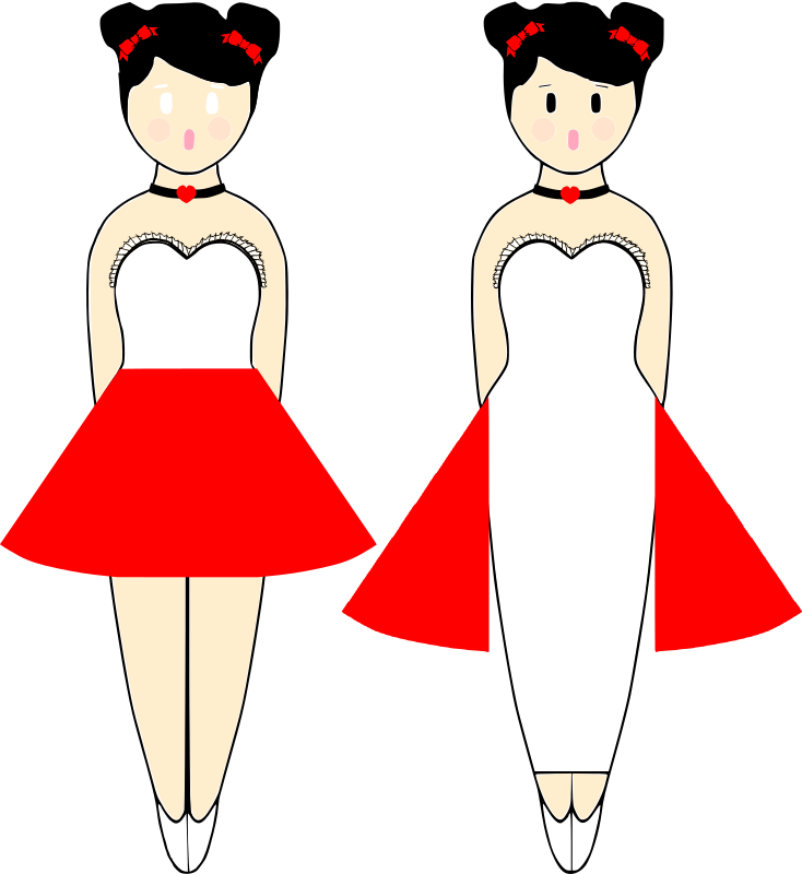 Ballerina Pencil Pals red outfits
