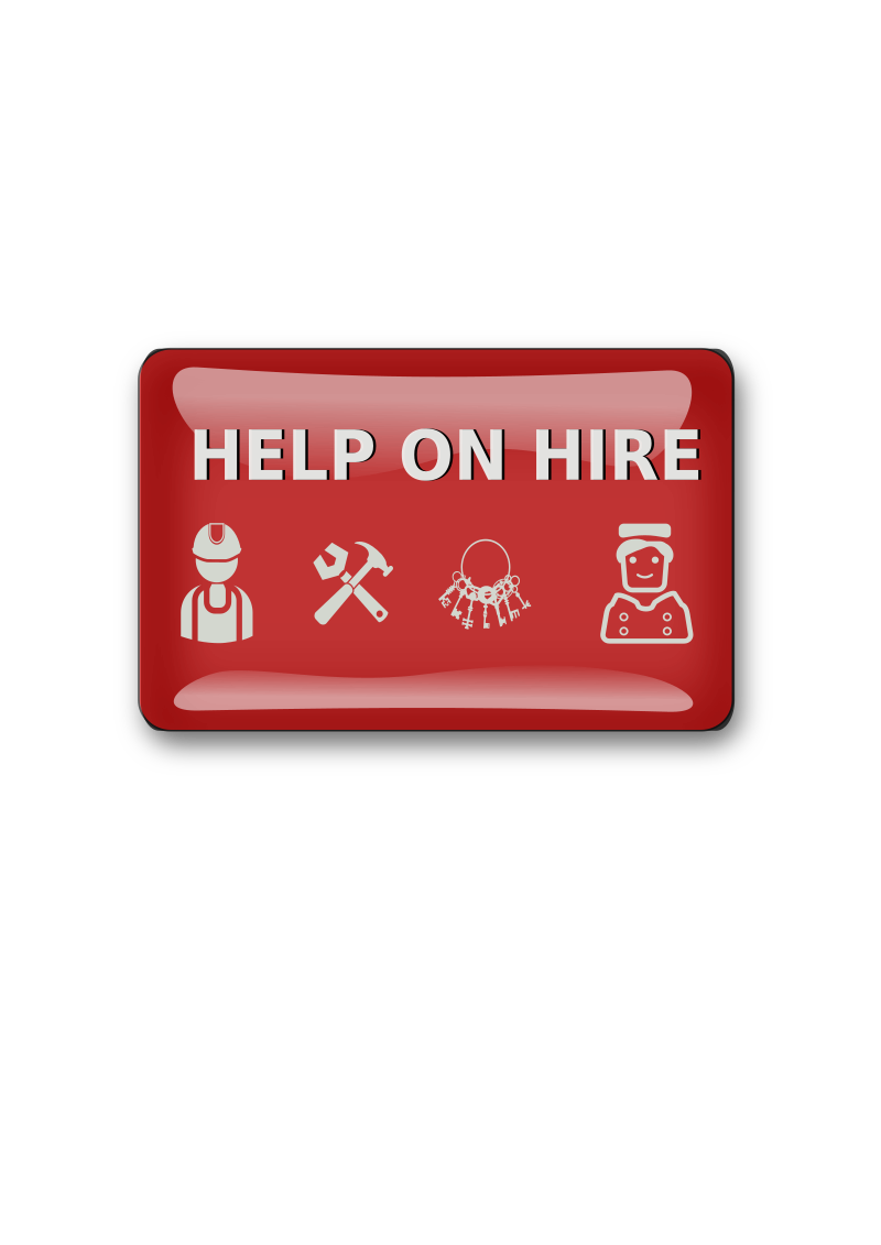 help on hire sign