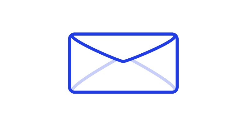 Mail Envelope blue