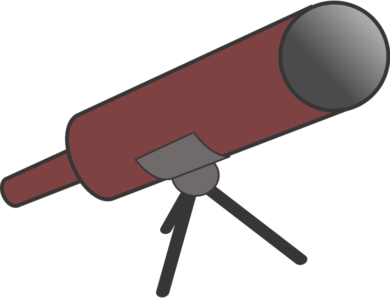 Simple cartoony telescope with tripod