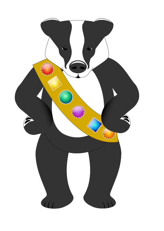 Badge wearing badger