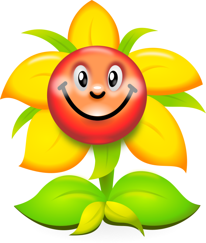 Funny Yellow Flower Character - superb production quality