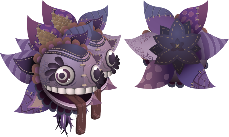 Avatar Wardrobe Hat Purpleflower Mask