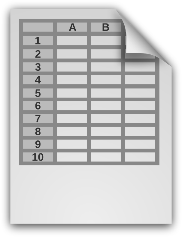 Spreadsheet Document Icon