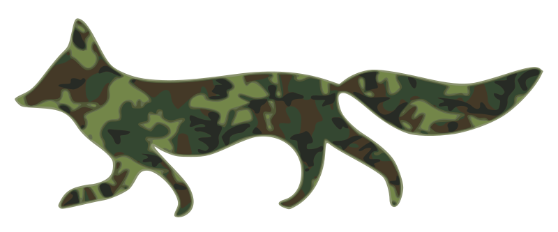 Fox-with-camouflage-pattern