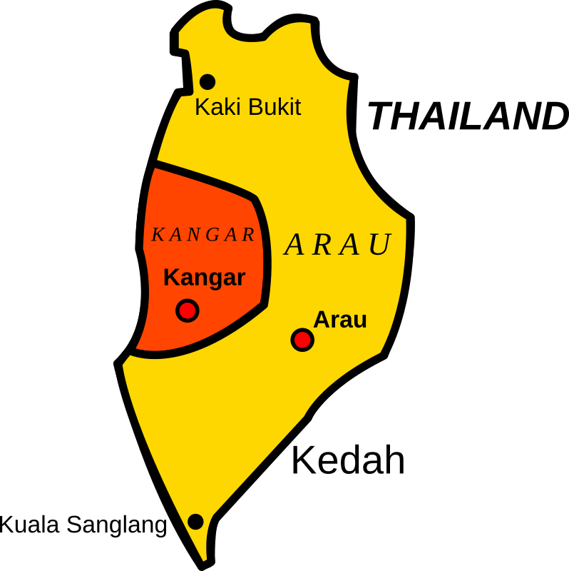 Map of Perlis, Malaysia