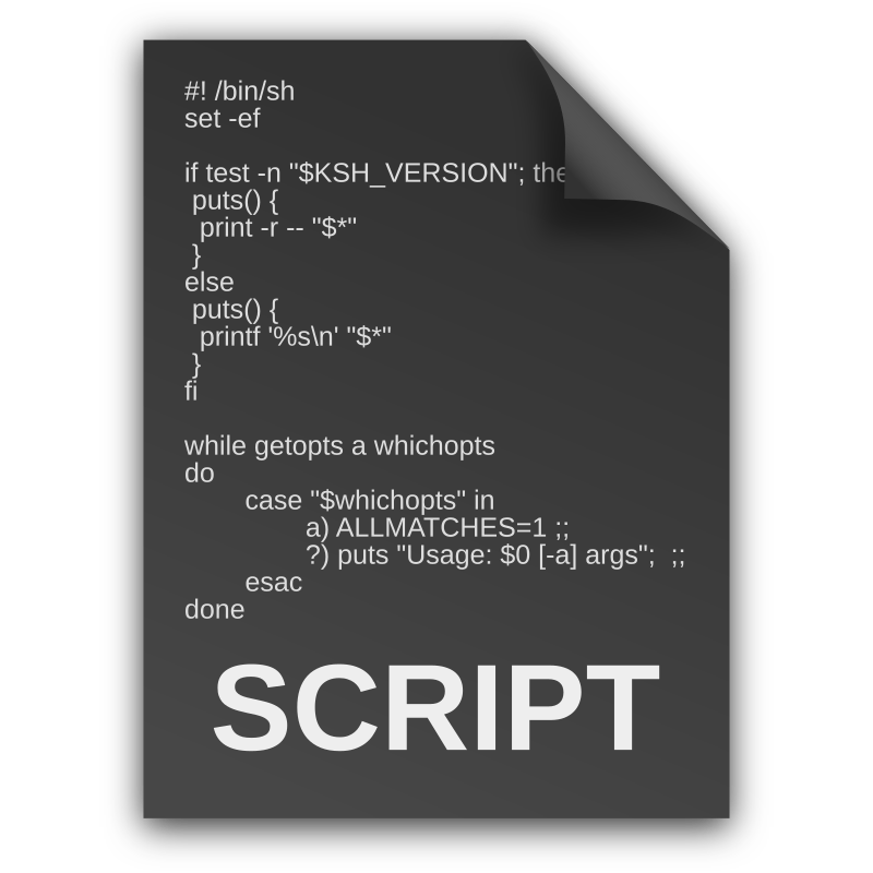 Script Document Icon Outlines