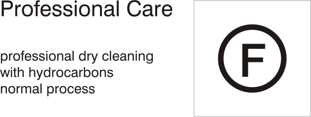 Care symbols, professional care: dry clean with hydrocarbons - normal process