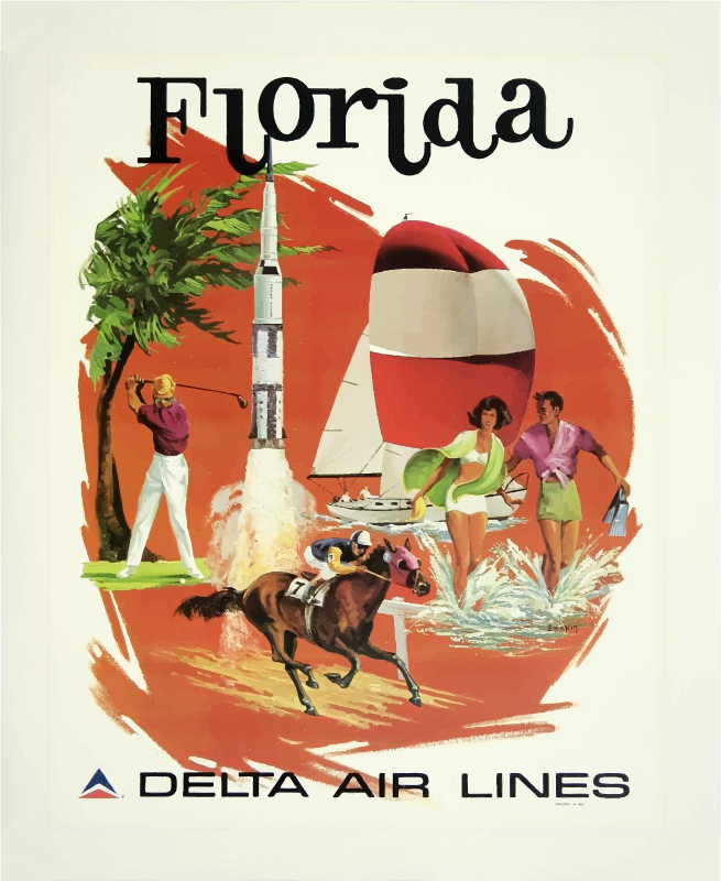 Vintage Travel Poster Florida