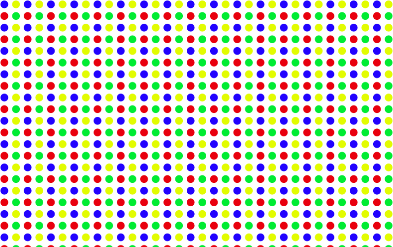 Seamless Colorful Tightly Packed Polka Dot Pattern