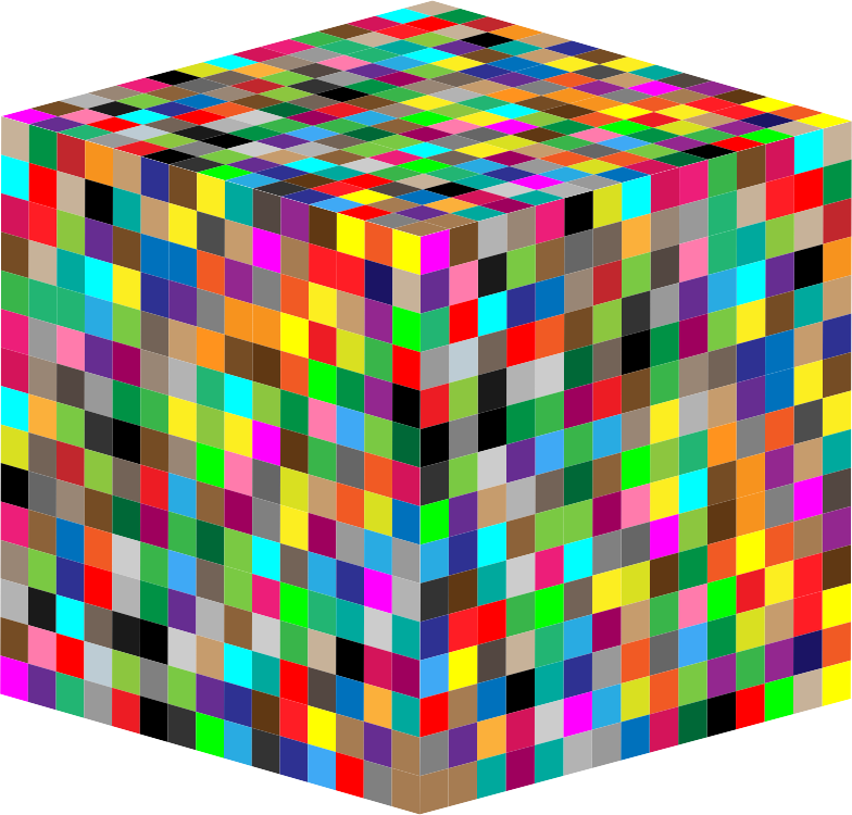 3D Multicolored Cube