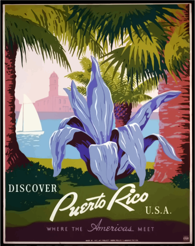 Vintage Travel Poster Puerto Rico 2
