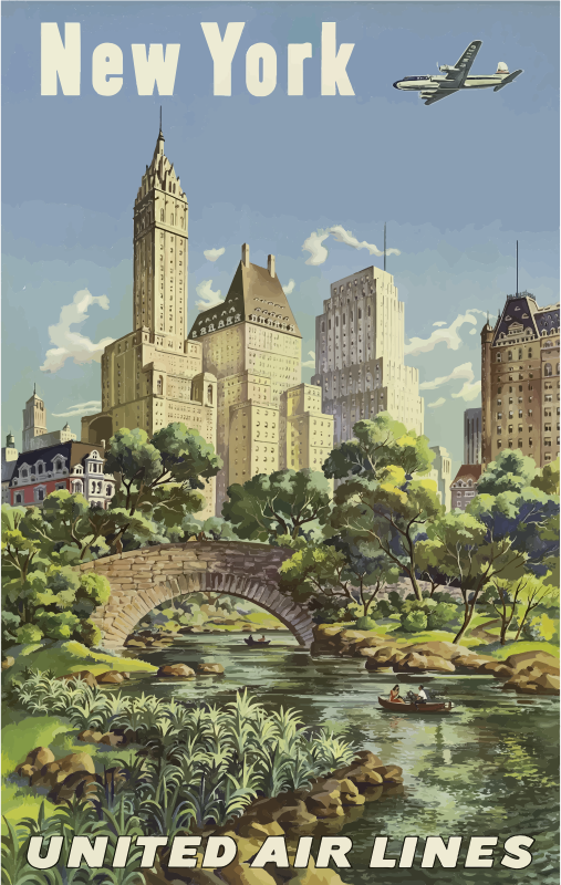 Vintage Travel Poster New York 2