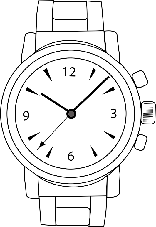 Wrist Watch Line Art