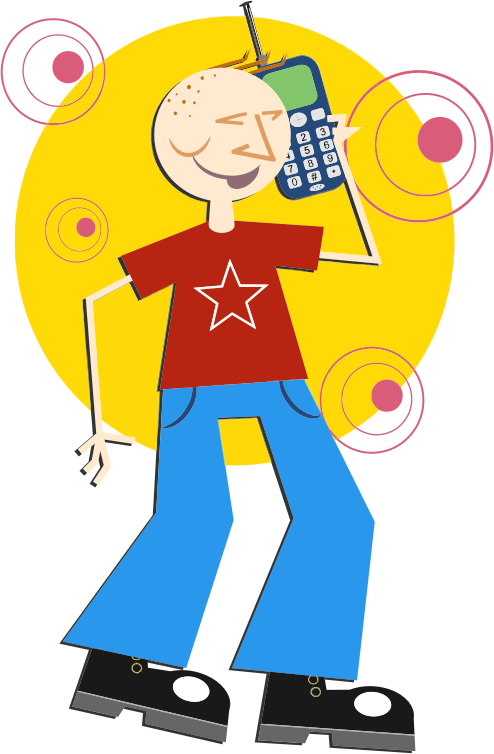 Cartoon Phone Guy