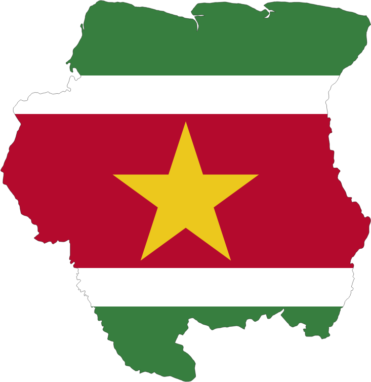 Suriname Map Flag