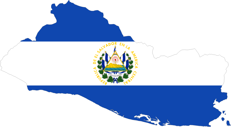 El Salvador Map Flag