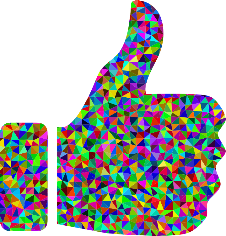 Prismatic Low Poly Thumbs Up