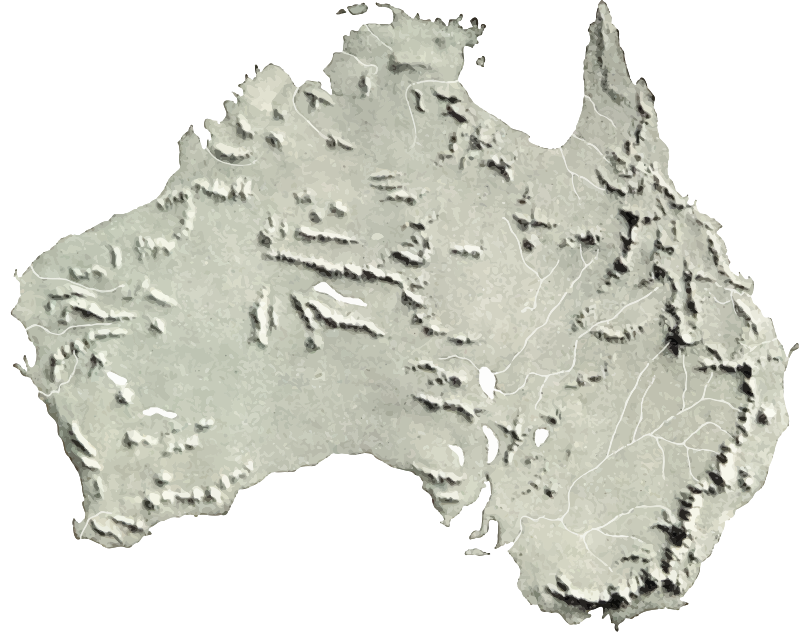 Australia relief map 2