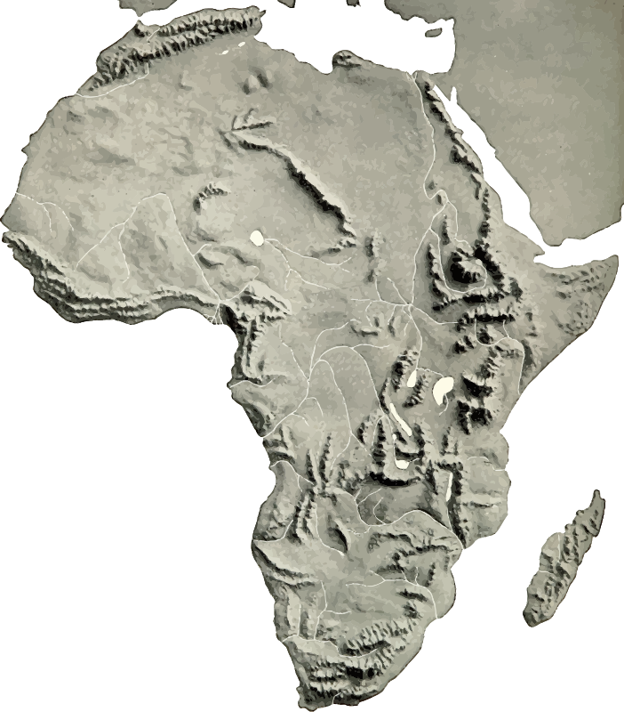 Africa relief map 2