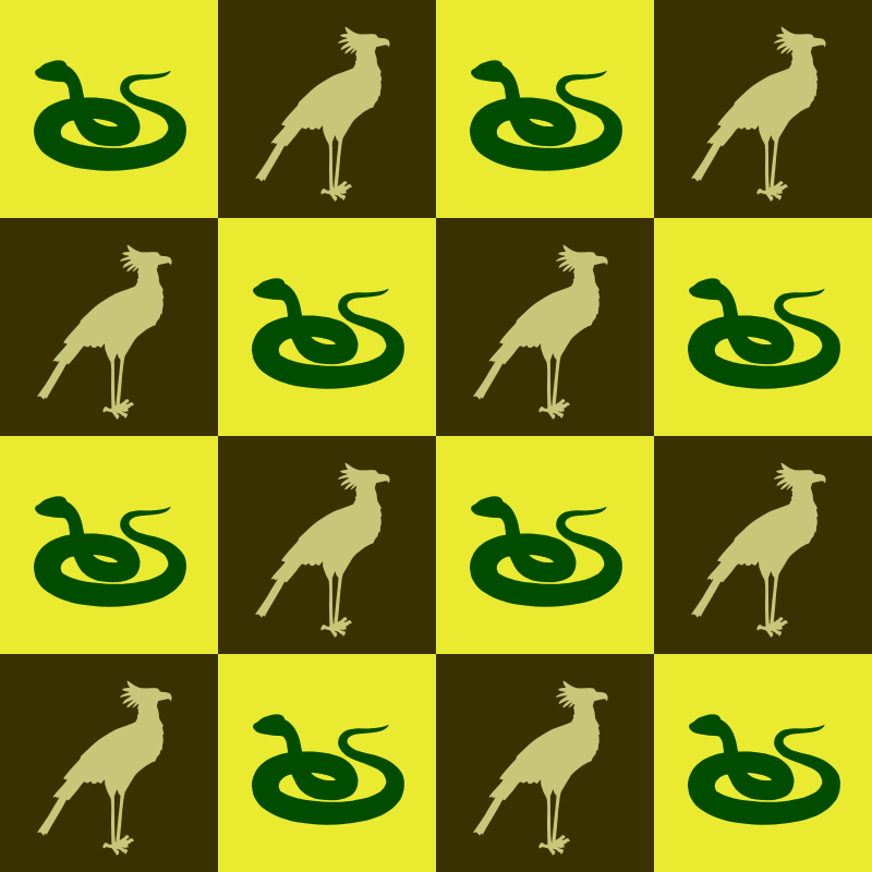 Bird and snake pattern