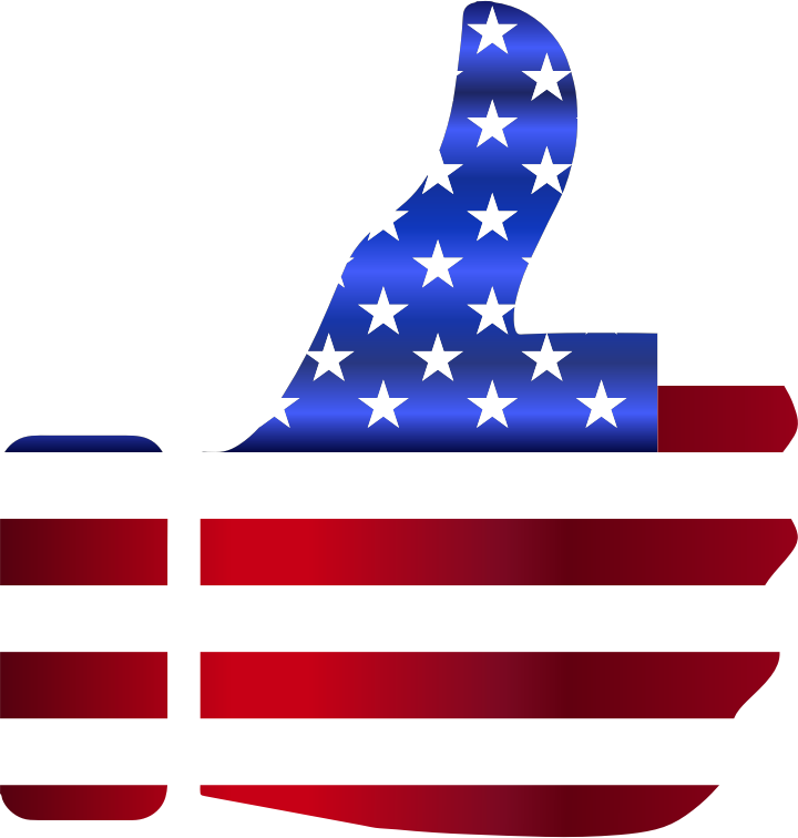 Thumbs Up American Flag Enhanced
