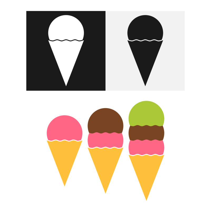 Minimalist Ice Cream Vectors Collection