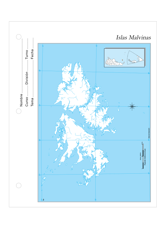 Map Islas Malvinas