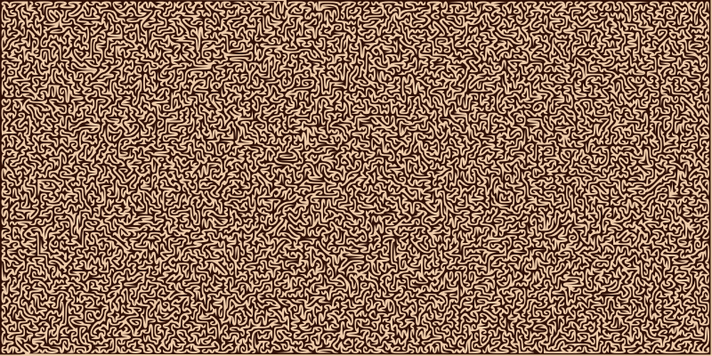 A very big non-orthogonal maze