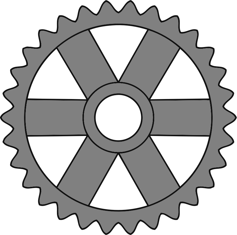 30-tooth gear with rectangular spokes