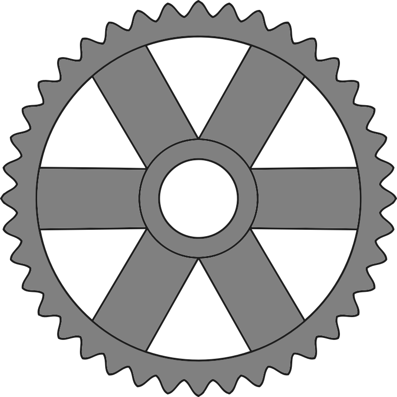 40-tooth gear with rectangular spokes