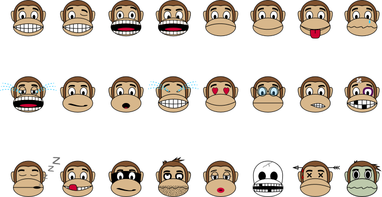 Monkey Emoji - Collection