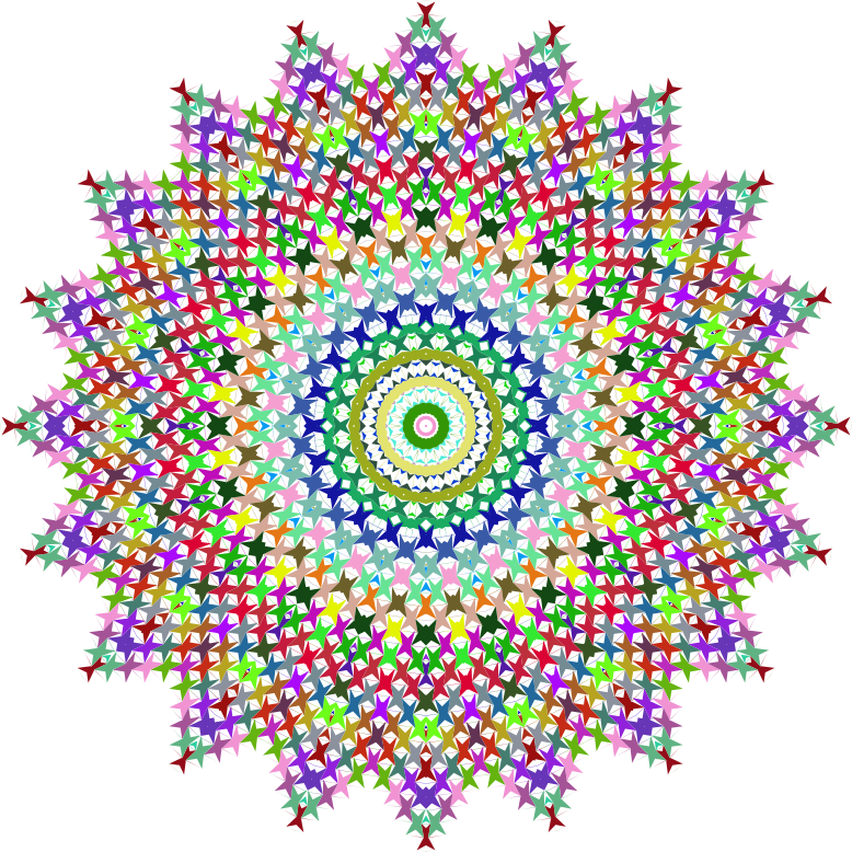 Prismatic Perforated Mandala No Background