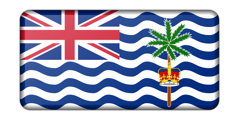Flag of the British Indian Ocean Territory (bevelled)