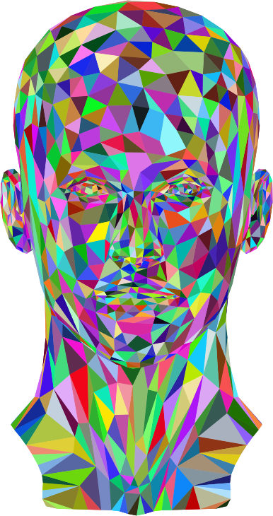 Prismatic Low Poly Female Head