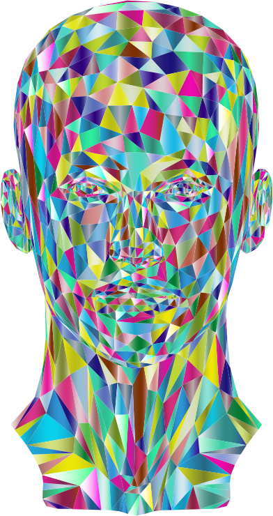 Prismatic Low Poly Female Head 2