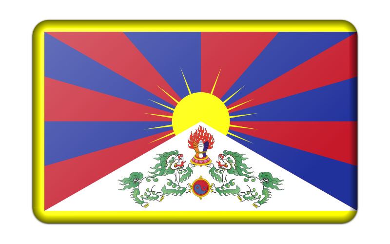 Flag of Tibet (bevelled)